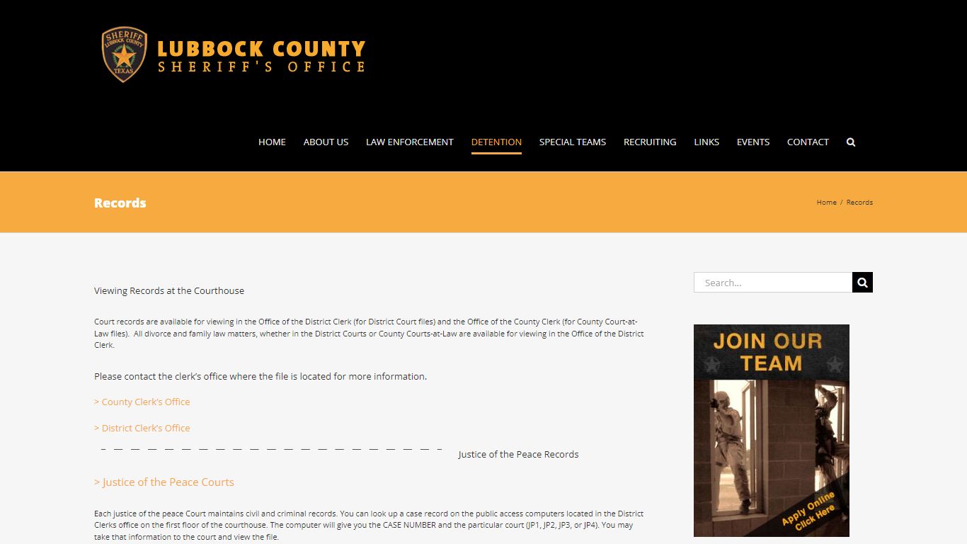 Records – Lubbock County Sheriff's Office | Few are called, but those ...